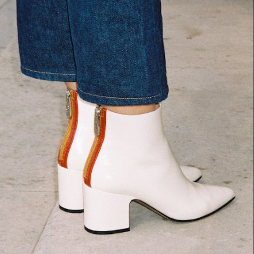 Nomasei Armada Ankle Boots in White Calfskin Leather, EU 39, NIB - Picture 14 of 16